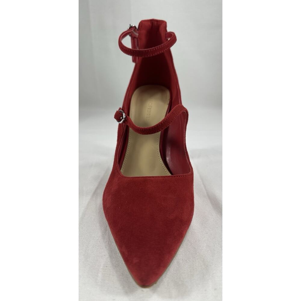 MARC FISHER RED SUEDE Mary Jane Style PUMP SIZE 10M - Picture 5 of 14